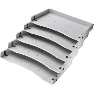 Organizzatore di Documenti Kaiserkraft Ferde - Set di 5 ripiani inclinati DIN A4 Organizzatore di Documenti Kaiserkraft Ferde - Set di 5 ripiani inclinati DIN A4