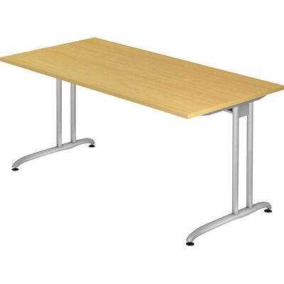 HAMMERBACHER Lichtkleurige Houten Rechthoekige Bureau - FSC Gecertificeerd HAMMERBACHER Lichtkleurige Houten Rechthoekige Bureau - FSC Gecertificeerd