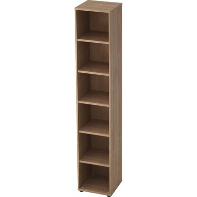 Étagère de bureau Eurokraft pro ANNY - 5 niveaux, décor noyer Étagère de bureau Eurokraft pro ANNY - 5 niveaux, décor noyer