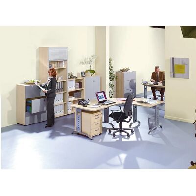 Eurokraft Pro ANNY - Armoire à étagères en noyer Eurokraft Pro ANNY - Armoire à étagères en noyer