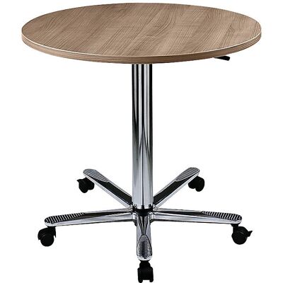 HAMMERBACHER Höhenverstellbarer Nussbaum Stehtisch - Büromöbel HAMMERBACHER Höhenverstellbarer Nussbaum Stehtisch - Büromöbel