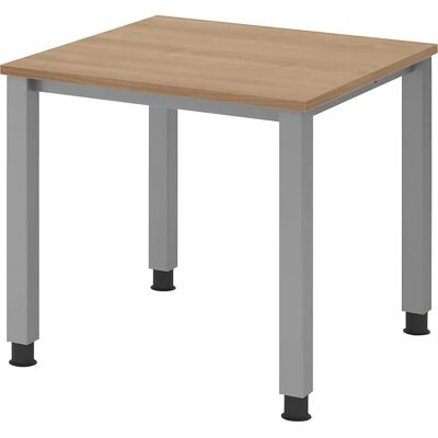 Scrivania regolabile in altezza noce - Struttura in acciaio 80x80 cm Scrivania regolabile in altezza noce - Struttura in acciaio 80x80 cm
