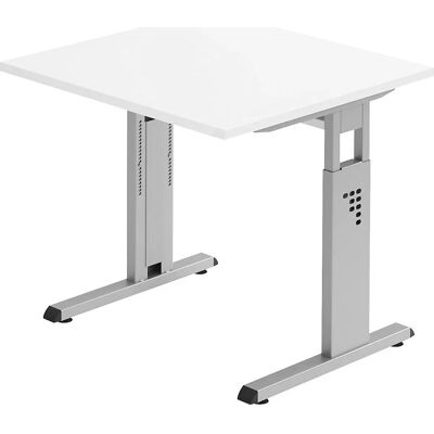 Kaiserkraft FINO - Höhenverstellbarer Schreibtisch - Weiß / Buchen-Dekor - 800x800 mm Kaiserkraft FINO - Höhenverstellbarer Schreibtisch - Weiß / Buchen-Dekor - 800x800 mm