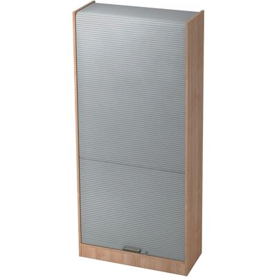 hjh OFFICE PRO SIGNA R90 SG - Noyer/Argent Armoire à rideaux poignée striée en plastique - Publicité hjh OFFICE PRO SIGNA R90 SG - Noyer/Argent Armoire à rideaux poignée striée en plastique - Publicité
