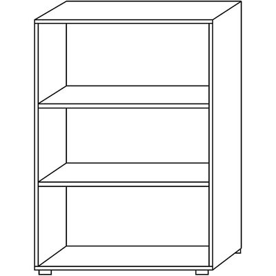 Eurokraft pro NICOLA - Büroschrank mit 2 Regalen - Weiß & Eichen-Dekor Eurokraft pro NICOLA - Büroschrank mit 2 Regalen - Weiß & Eichen-Dekor