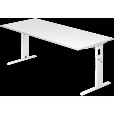 HAMMERBACHER Wit In hoogte verstelbaar Bureau - 180x80cm HAMMERBACHER Wit In hoogte verstelbaar Bureau - 180x80cm
