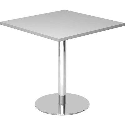 Kaiserkraft Meeting Table - Chromrahmen, Hellgraues Top, 800x800mm Kaiserkraft Meeting Table - Chromrahmen, Hellgraues Top, 800x800mm