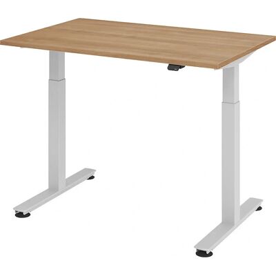 Hammerbacher Elektrischer Höhenverstellbarer Schreibtisch - Nussbaum - Rechteckig - 120x80cm Hammerbacher Elektrischer Höhenverstellbarer Schreibtisch - Nussbaum - Rechteckig - 120x80cm