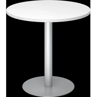 Kaiserkraft Konferenztisch Ø 800mm - Weiß & Silber Kaiserkraft Konferenztisch Ø 800mm - Weiß & Silber