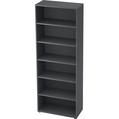 Eurokraft pro ANNY - Bücherschrank, 5 Regalböden, 2156x800x400 mm, Graphit Eurokraft pro ANNY - Bücherschrank, 5 Regalböden, 2156x800x400 mm, Graphit
