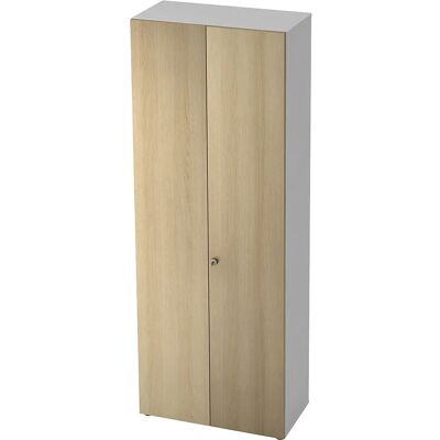 Eurokraft pro Kleiderschrank - 2 Einlegeböden, 1 Stange, Weiß/Eiche Eurokraft pro Kleiderschrank - 2 Einlegeböden, 1 Stange, Weiß/Eiche