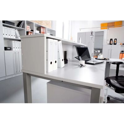 HAMMERBACHER Akandia Verstelbaar Bureau - 200x100cm Eik, Zilver HAMMERBACHER Akandia Verstelbaar Bureau - 200x100cm Eik, Zilver
