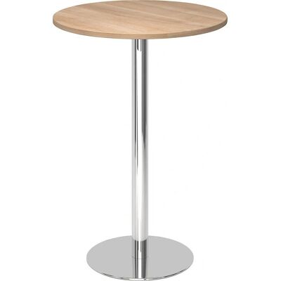 Kaiser Kraft Stehtisch - Ø 800 mm, 1116 mm hoch, chromiertes Gestell, Walnuss-Top Kaiser Kraft Stehtisch - Ø 800 mm, 1116 mm hoch, chromiertes Gestell, Walnuss-Top