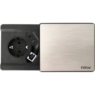 hjh OFFICE PRO ELDO800 Multiprise - 3 Prises, USB, RJ45 - Publicité hjh OFFICE PRO ELDO800 Multiprise - 3 Prises, USB, RJ45 - Publicité
