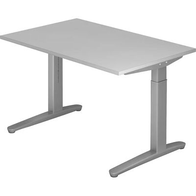 Bureau réglable en hauteur Hammerbacher XB12 - Gris clair - Acier & Panneaux de particules - Publicité Bureau réglable en hauteur Hammerbacher XB12 - Gris clair - Acier & Panneaux de particules - Publicité