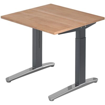 hjh OFFICE PRO XTRA XB 8 GC Bureau - Noyer - Réglable en hauteur - Publicité hjh OFFICE PRO XTRA XB 8 GC Bureau - Noyer - Réglable en hauteur - Publicité