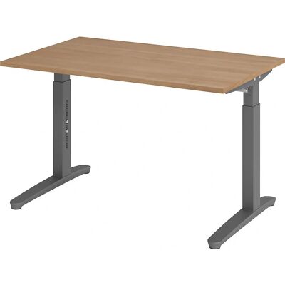 Eurokraft pro ANNY - Bureau réglable en hauteur - Pied en C, 1200mm de large - Publicité Eurokraft pro ANNY - Bureau réglable en hauteur - Pied en C, 1200mm de large - Publicité