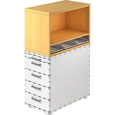 kaiserkraft RENATUS - Aufbewahrungs Organizer - Weiß - 530x428x800mm kaiserkraft RENATUS - Aufbewahrungs Organizer - Weiß - 530x428x800mm