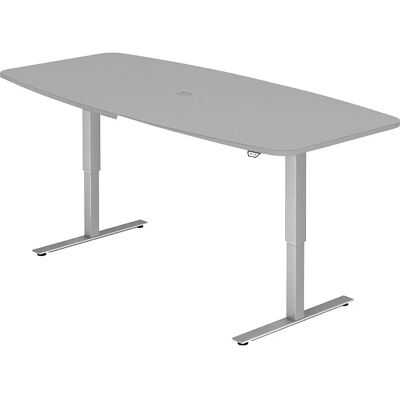 Kaiserkraft Konferenztisch - 2200x1030mm, Elektrisch Höhenverstellbar, Hellgrau Kaiserkraft Konferenztisch - 2200x1030mm, Elektrisch Höhenverstellbar, Hellgrau