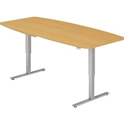 Kaiserkraft Konferenztisch - 2200x1030mm, Elektrisch Höhenverstellbar, Buche-Dekor - Konferenztisch Kaiserkraft Konferenztisch - 2200x1030mm, Elektrisch Höhenverstellbar, Buche-Dekor - Konferenztisch