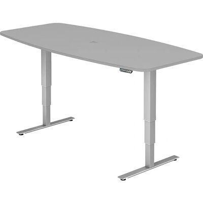 Kaiserkraft Konferenztisch - 2200x1030mm, Elektrisch Höhenverstellbar, Hellgrau Kaiserkraft Konferenztisch - 2200x1030mm, Elektrisch Höhenverstellbar, Hellgrau