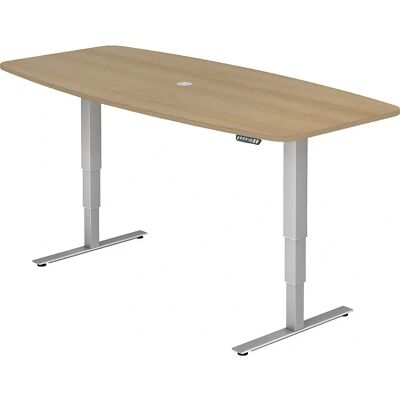 Kaiserkraft Konferenztisch - Höhenverstellbar, Holzdekor, 2200x1030mm Kaiserkraft Konferenztisch - Höhenverstellbar, Holzdekor, 2200x1030mm
