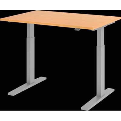 Kaiserkraft UPLINER-K - Bürotisch - Elektrisch höhenverstellbar, 700-1200mm, 1200x800mm, Buche/Aluminium Kaiserkraft UPLINER-K - Bürotisch - Elektrisch höhenverstellbar, 700-1200mm, 1200x800mm, Buche/Aluminium
