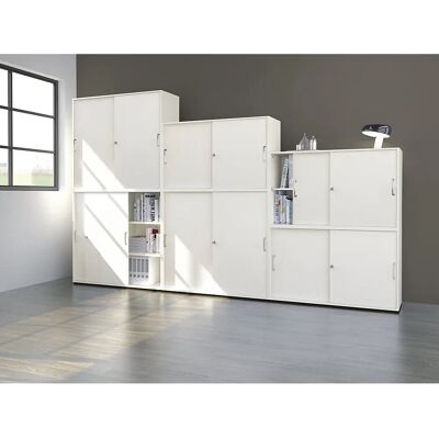 KaiserKraft VERA-ZWO - Schiebetürenschrank, 2 Regale, Lichtgrau KaiserKraft VERA-ZWO - Schiebetürenschrank, 2 Regale, Lichtgrau
