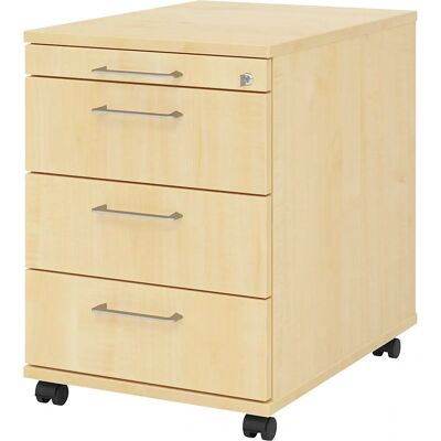 Armoire de rangement érable - 3 tiroirs - 4 compartiments - Publicité Armoire de rangement érable - 3 tiroirs - 4 compartiments - Publicité