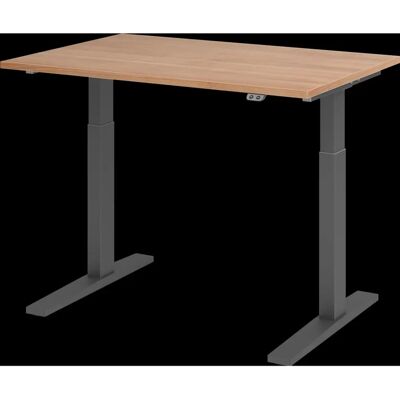 Elektrisch verstelbaar bureau Walnoot 120x80cm Elektrisch verstelbaar bureau Walnoot 120x80cm