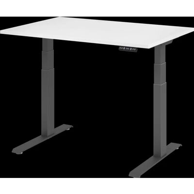 HAMMERBACHER Elektrische zit-sta bureau - Wit, 120x80 cm HAMMERBACHER Elektrische zit-sta bureau - Wit, 120x80 cm