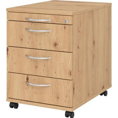 hjh OFFICE PRO SIGNA AC30 - Caisson de rangement avec 3 tiroirs - Chêne - Publicité hjh OFFICE PRO SIGNA AC30 - Caisson de rangement avec 3 tiroirs - Chêne - Publicité
