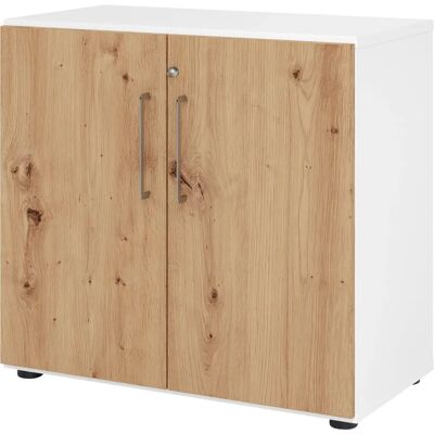 Hammerbacher Modell 928T2 Weiss/Asteiche Aktenschrank - 2 Böden Hammerbacher Modell 928T2 Weiss/Asteiche Aktenschrank - 2 Böden
