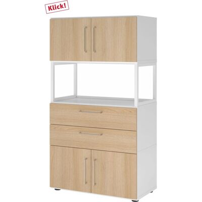 hjh OFFICE PRO FlexWall 4 OH Türen & Schübe - Schranksystem hjh OFFICE PRO FlexWall 4 OH Türen & Schübe - Schranksystem