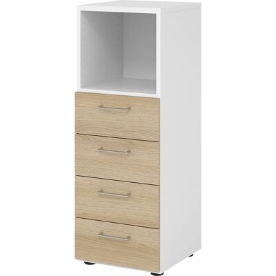 Eurokraft pro RENATUS - Stauraumschrank - Silber/Weiß Eurokraft pro RENATUS - Stauraumschrank - Silber/Weiß