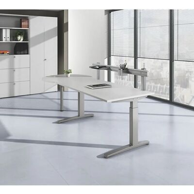 HAMMERBACHER Table Ajoutée LA81 - Bureau, Forme de Goutte, 68-76cm, Blanc - Publicité HAMMERBACHER Table Ajoutée LA81 - Bureau, Forme de Goutte, 68-76cm, Blanc - Publicité