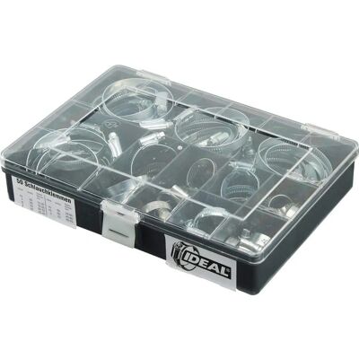 Ideal W1 Stahl Schlauchschellen-Set - 12mm breit, sortiert Ideal W1 Stahl Schlauchschellen-Set - 12mm breit, sortiert