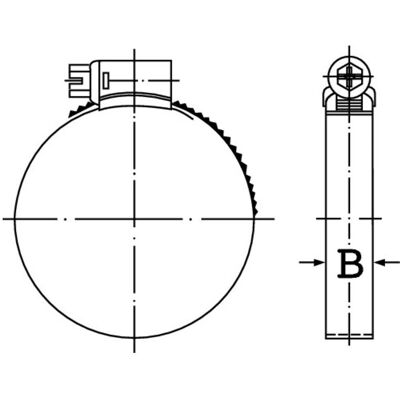 Ideal W1 Schlauchschelle 12mm DIN 3017 - Schlauchschelle Ideal W1 Schlauchschelle 12mm DIN 3017 - Schlauchschelle