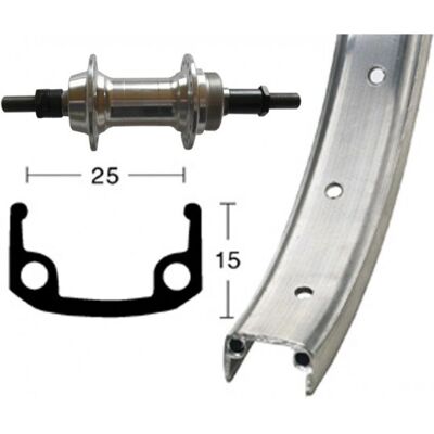 Roue arrière Winora 24x1.90 - Axe 135 Mm, 6/7 vitesses, Argent - Publicité Roue arrière Winora 24x1.90 - Axe 135 Mm, 6/7 vitesses, Argent - Publicité