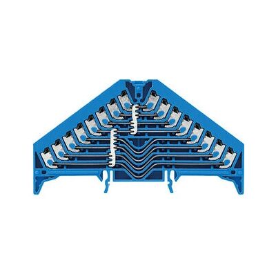 Bornier de distribution Weidmüller PPV 8 BL 35X7.5 DGR - Push-in, 8 niveaux, bleu Bornier de distribution Weidmüller PPV 8 BL 35X7.5 DGR - Push-in, 8 niveaux, bleu