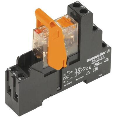 Relé eléctrico Weidmüller RCI 24V AC - Negro Relé eléctrico Weidmüller RCI 24V AC - Negro