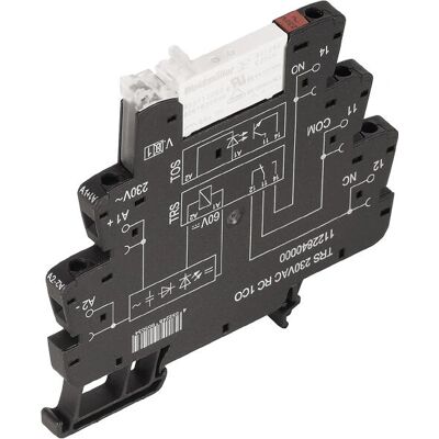 Relé Weidmüller 1122840000 - 230VAC, 1 Contacto, Negro Relé Weidmüller 1122840000 - 230VAC, 1 Contacto, Negro