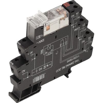 Weidmüller 1123570000 Elektromagnetrelais - 2 Kontakte - Schwarz Weidmüller 1123570000 Elektromagnetrelais - 2 Kontakte - Schwarz