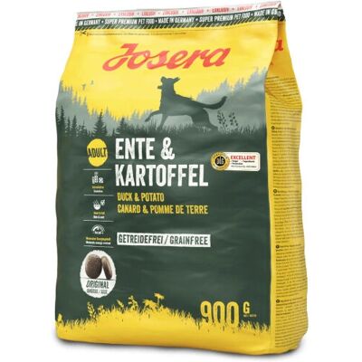 Josera Pato & Batata 900 g Ração para Cães - Sem cereais, Alta qualidade Josera Pato & Batata 900 g Ração para Cães - Sem cereais, Alta qualidade