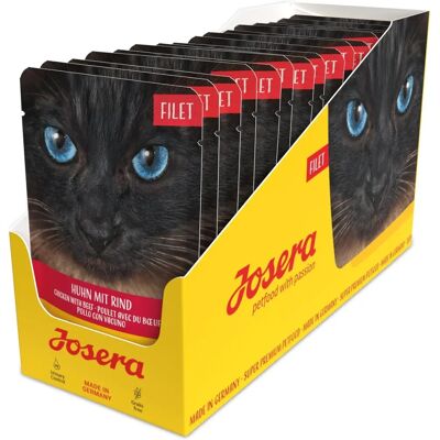 Nourriture pour chats Josera Poulet et Bœuf - Sans céréales, 16x70g Nourriture pour chats Josera Poulet et Bœuf - Sans céréales, 16x70g