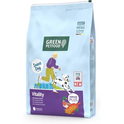 Green Petfood InsectDog Vitalité au Canard - Nourriture pour chiens sans céréales Green Petfood InsectDog Vitalité au Canard - Nourriture pour chiens sans céréales