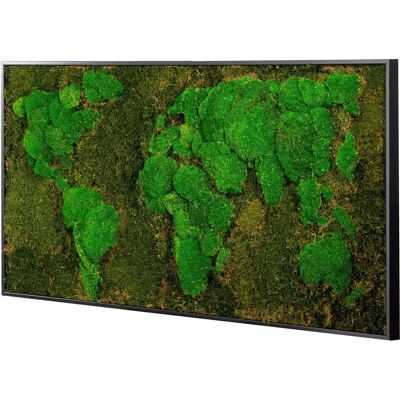 BÖNNINGHOFF Moos Wandbild - 120x60cm, grüne Weltkarte, gerahmt BÖNNINGHOFF Moos Wandbild - 120x60cm, grüne Weltkarte, gerahmt