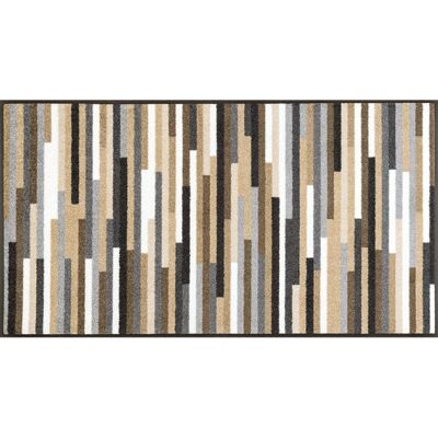Tapis Mikado Rayures Nature - Lavable, Antidérapant Tapis Mikado Rayures Nature - Lavable, Antidérapant