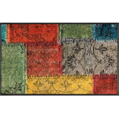 Kleen-Tex Vintage Patches Waschbarer Türmatte - 75x190cm - Bunt Kleen-Tex Vintage Patches Waschbarer Türmatte - 75x190cm - Bunt