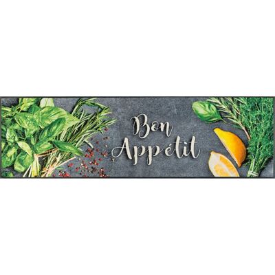 Bon Appétit Mehrfarbiger Innenbereich Rechteckige Fußmatte - Dekor Bon Appétit Mehrfarbiger Innenbereich Rechteckige Fußmatte - Dekor